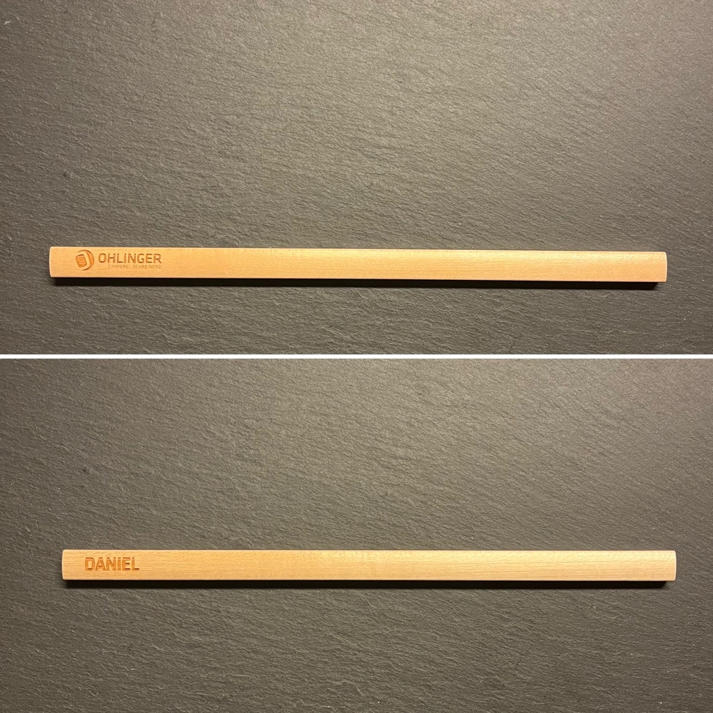 Zimmermannsbleistift 24 cm - naturfarben
