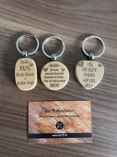 Schlüsselanhänger "Holz"